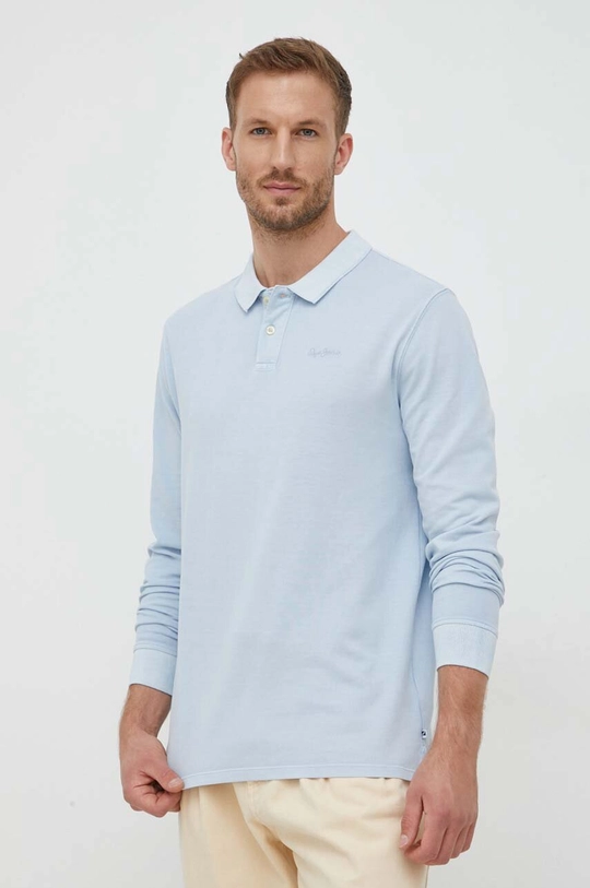 blu Pepe Jeans top a maniche lunghe in cotone OLIVER Uomo