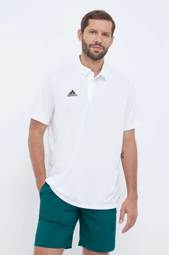 bianco adidas Performance polo da trekking Entrada 22 Uomo