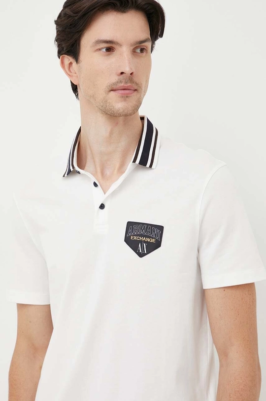 biały Armani Exchange polo