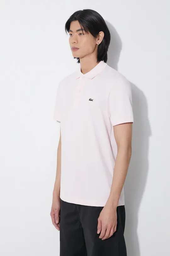 pink Lacoste polo shirt