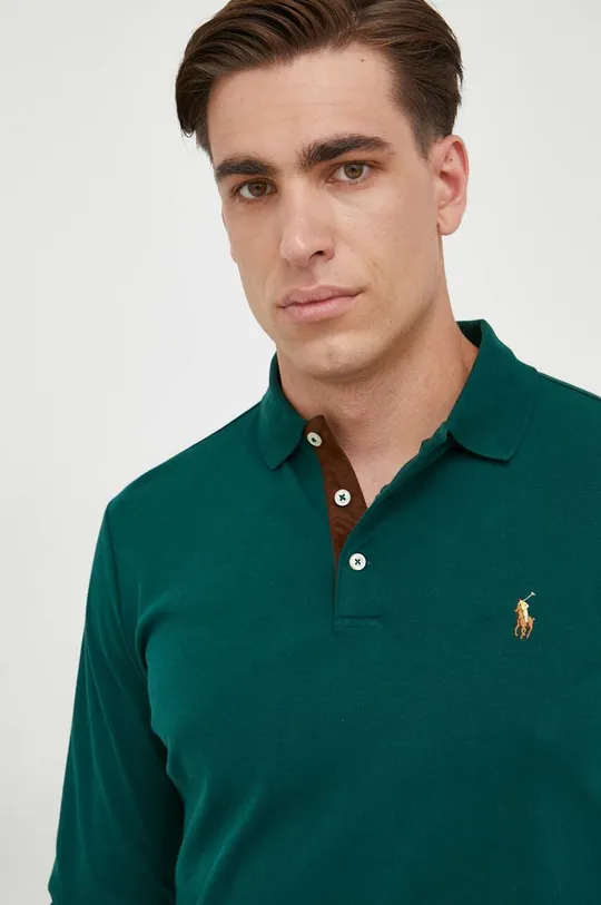 πράσινο Βαμβακερή μπλούζα με μακριά μανίκια Polo Ralph Lauren