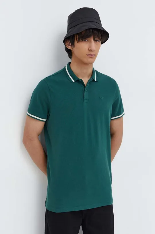 zelená Polo tričko Hollister Co. Pánsky
