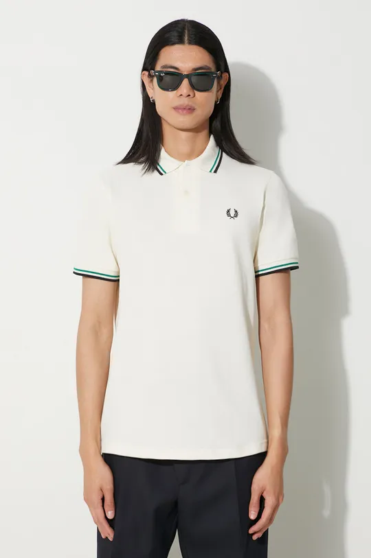 beige Fred Perry polo in cotone Uomo