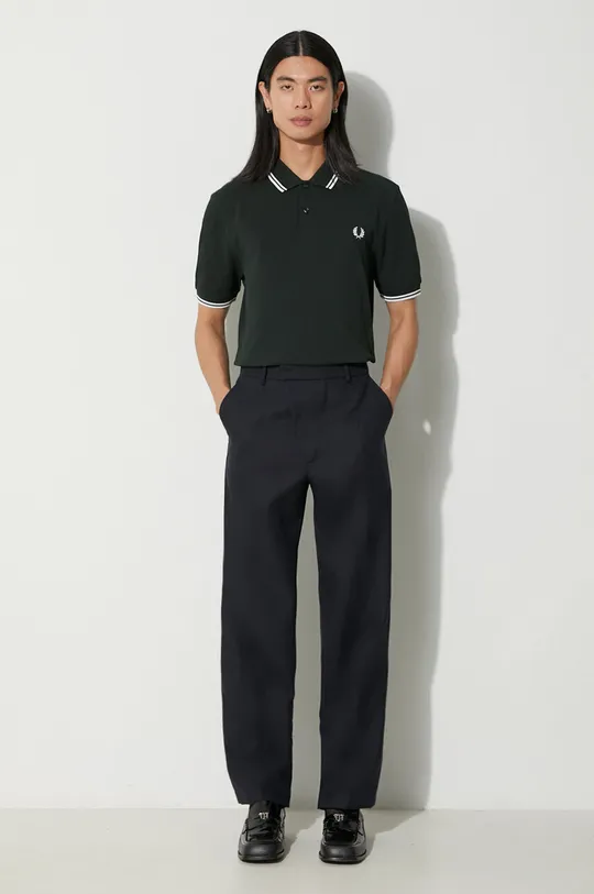 Fred Perry cotton polo shirt green