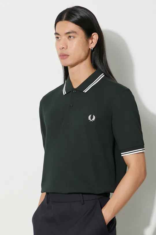 green Fred Perry cotton polo shirt