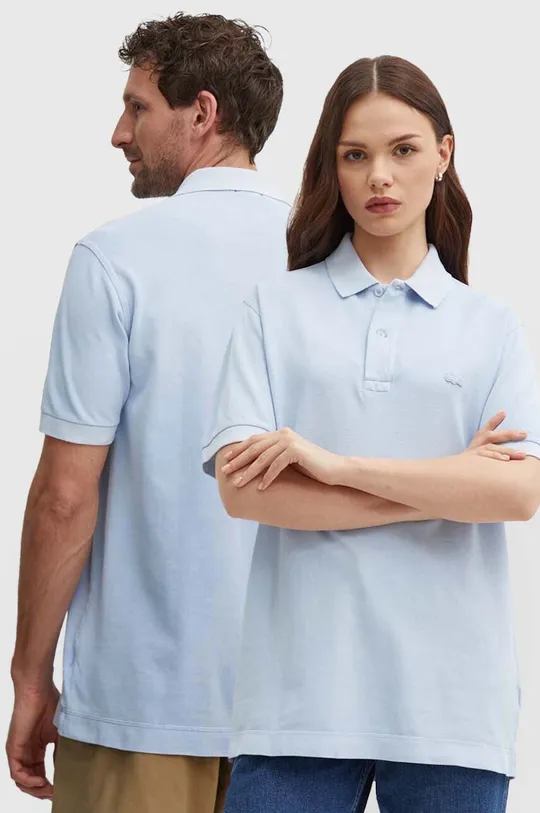 μπλε Βαμβακερό μπλουζάκι πόλο Lacoste Unisex