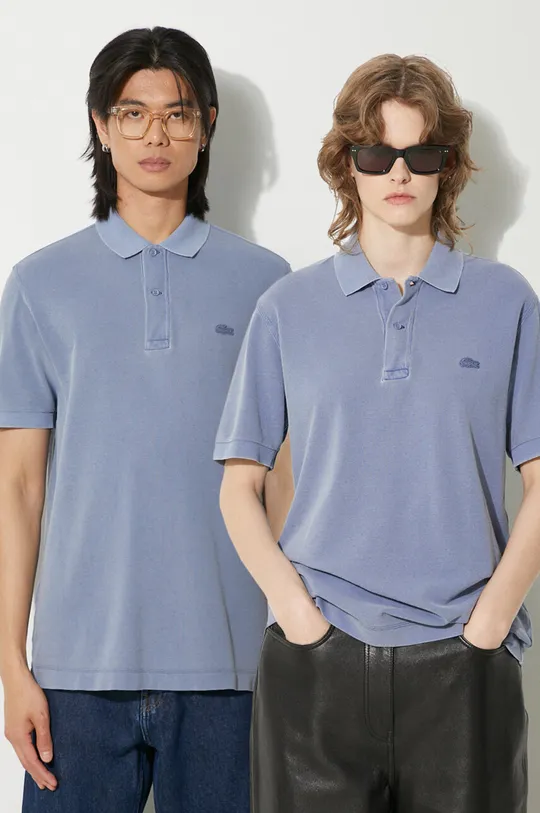 modrá Bavlnené polo tričko Lacoste Unisex