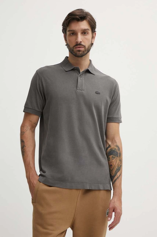 szary Lacoste polo bawełniane Unisex