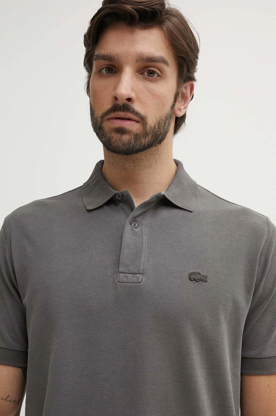 grigio Lacoste polo in cotone