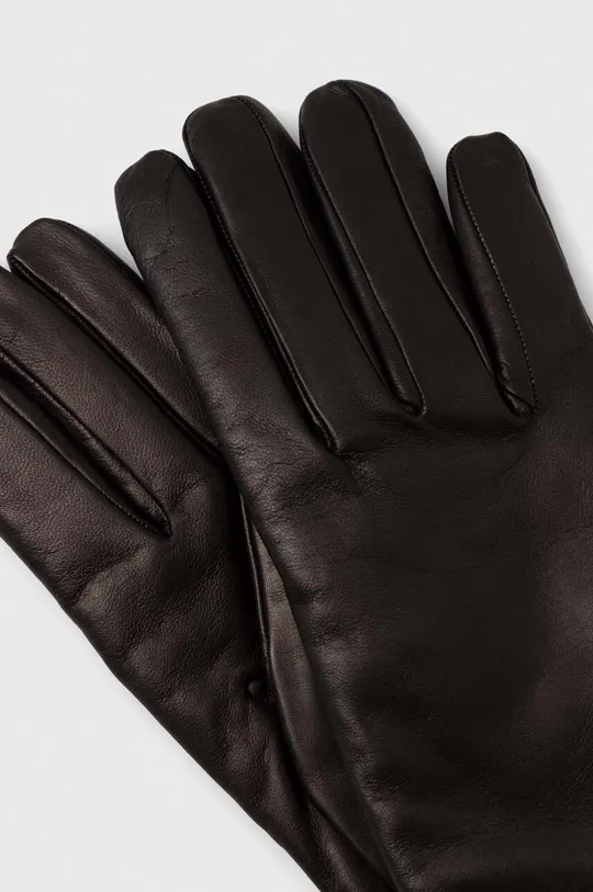 Usnjene rokavice Moschino črna
