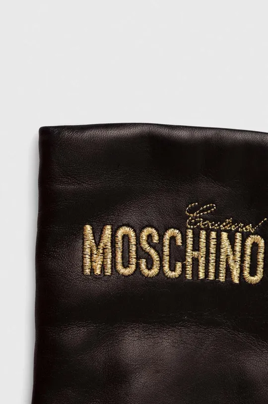 Шкіряні рукавички Moschino Основний матеріал: 100% Натуральна шкіра Підкладка: 100% Вовна