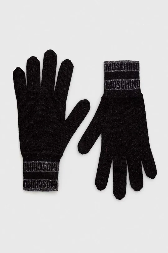 czarny Moschino rękawiczki Damski