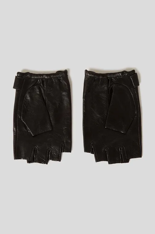 μαύρο Δερμάτινα γάντια Karl Lagerfeld