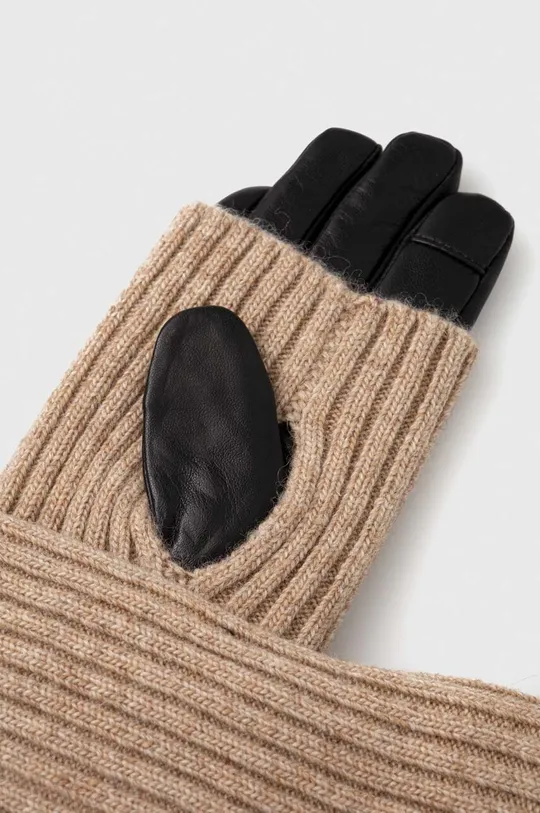 Γάντια από μείγμα μαλλιού Liu Jo μαύρο