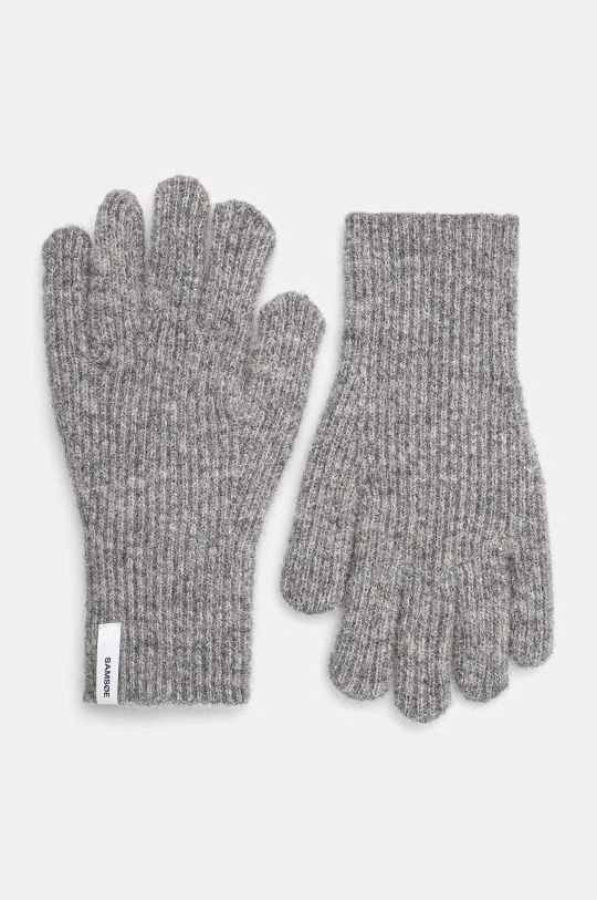 Samsoe Samsoe woolen gloves gray F23300101