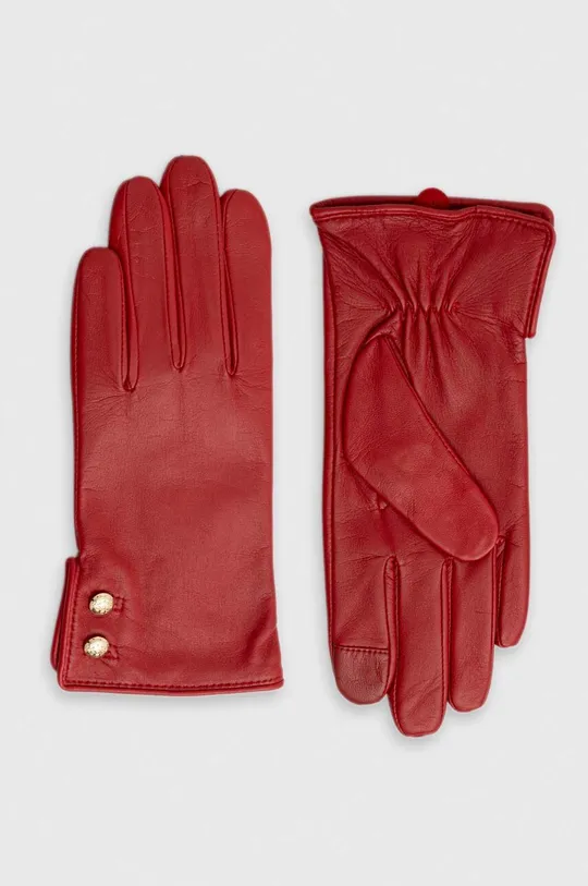 rdeča Usnjene rokavice Lauren Ralph Lauren Ženski
