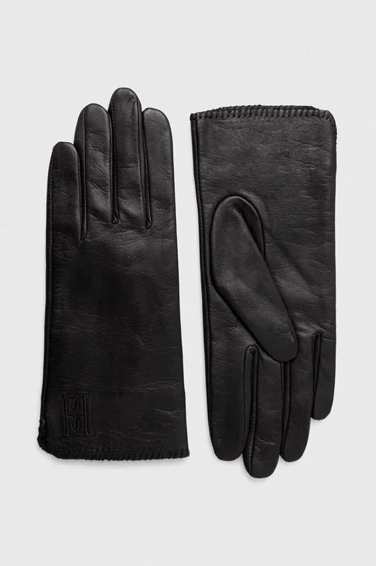 črna Usnjene rokavice By Malene Birger Ženski
