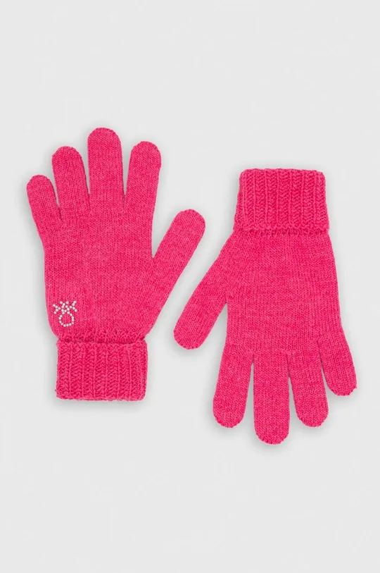roza Otroške rokavice United Colors of Benetton Dekliški