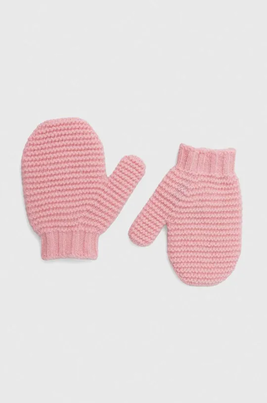ροζ Παιδικά μάλλινα γάντια United Colors of Benetton Για κορίτσια