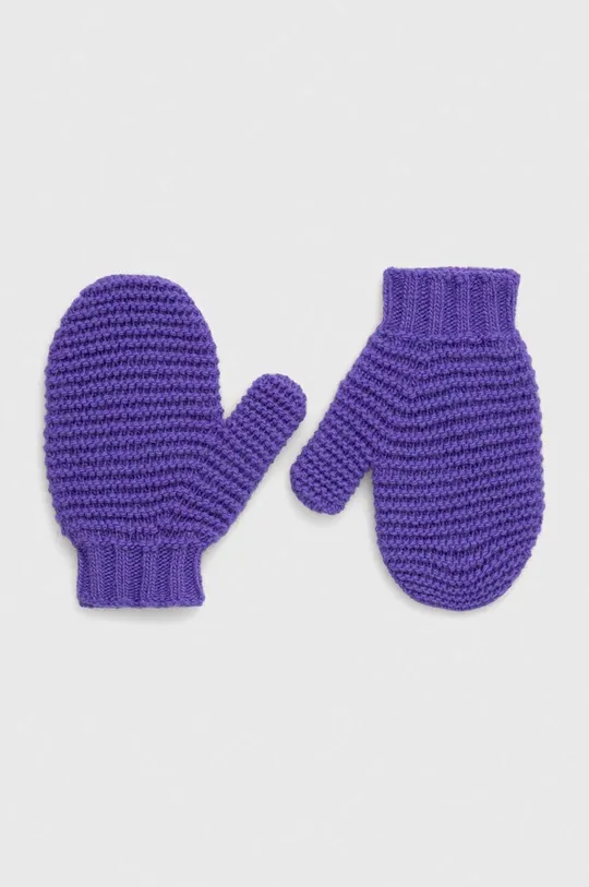 фиолетовой Детские шерстяные перчатки United Colors of Benetton Детский