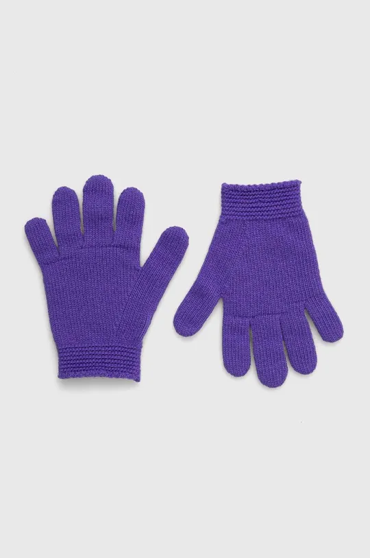 μωβ Παιδικά μάλλινα γάντια United Colors of Benetton Παιδικά