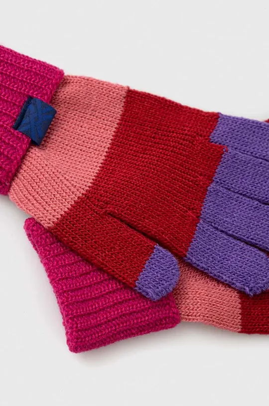 Detské rukavice United Colors of Benetton fialová