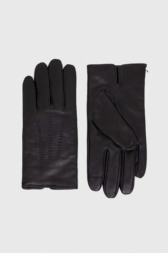 чёрный Кожаные перчатки BOSS Мужской