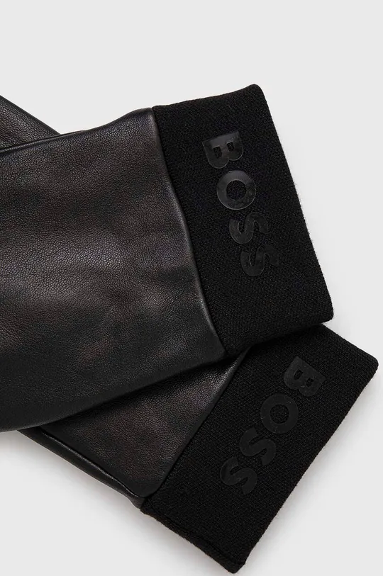 Δερμάτινα γάντια BOSS μαύρο