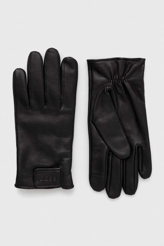 μαύρο Δερμάτινα γάντια BOSS Ανδρικά