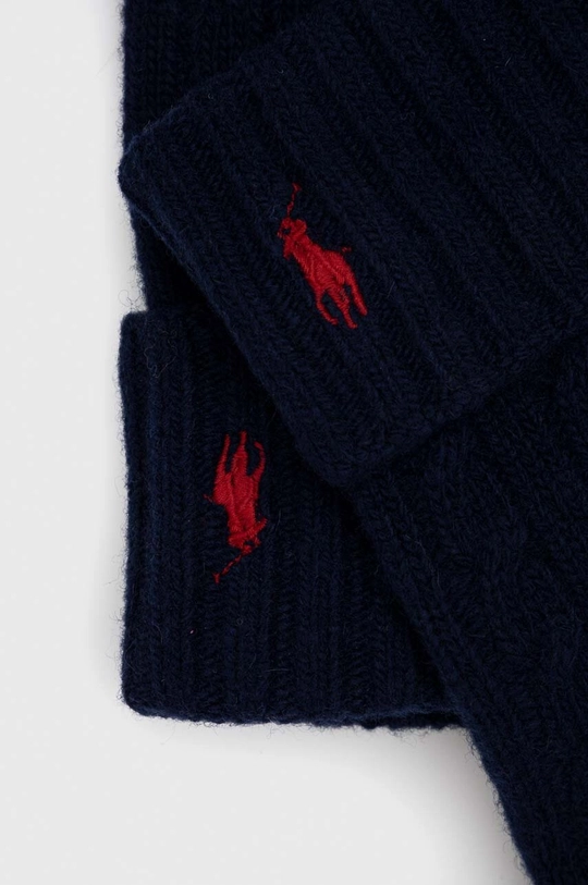 Polo Ralph Lauren rękawiczki wełniane granatowy