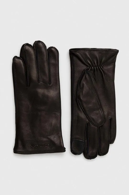 μαύρο Δερμάτινα γάντια Calvin Klein Ανδρικά