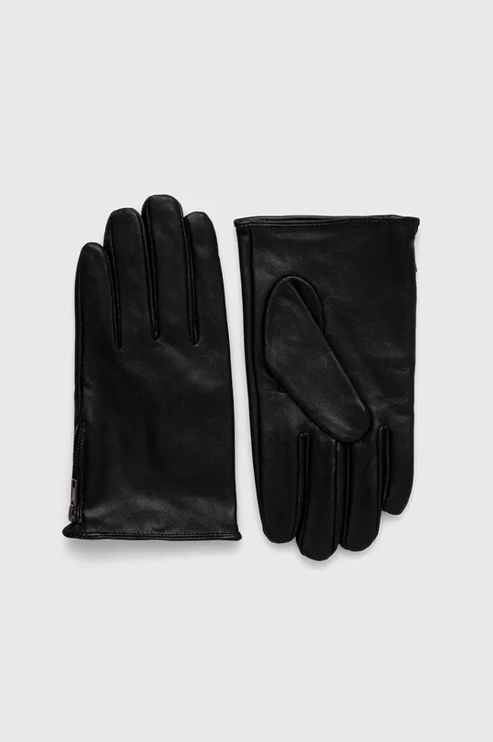 μαύρο Δερμάτινα γάντια Sisley Unisex
