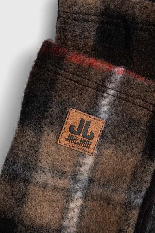 Jail Jam guanti con aggiunta di lana marrone