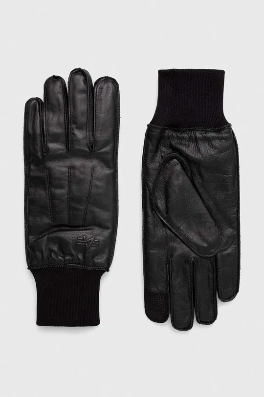 μαύρο Δερμάτινα γάντια Alpha Industries Unisex