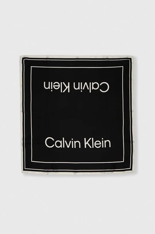 Μεταξωτό φουλάρι Calvin Klein μαύρο
