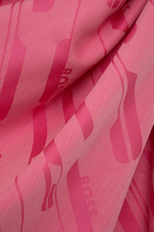 Платок с примесью шерсти BOSS розовый