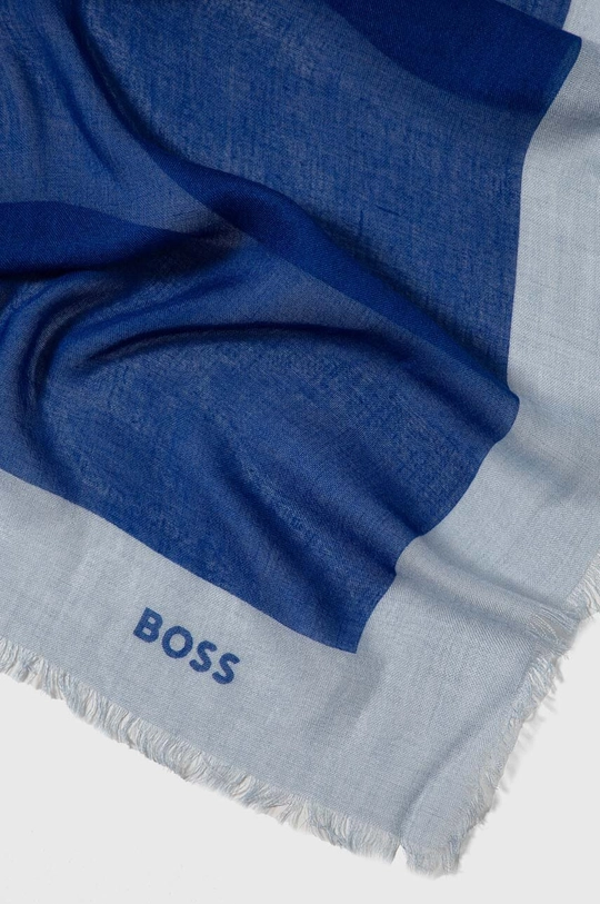 BOSS scialle con aggiunta di lana blu