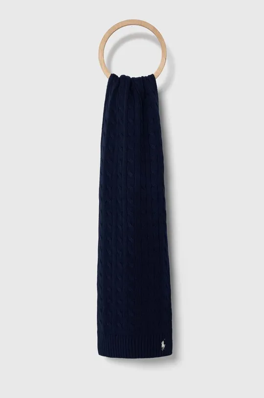 тёмно-синий Хлопковый шарф Polo Ralph Lauren Женский