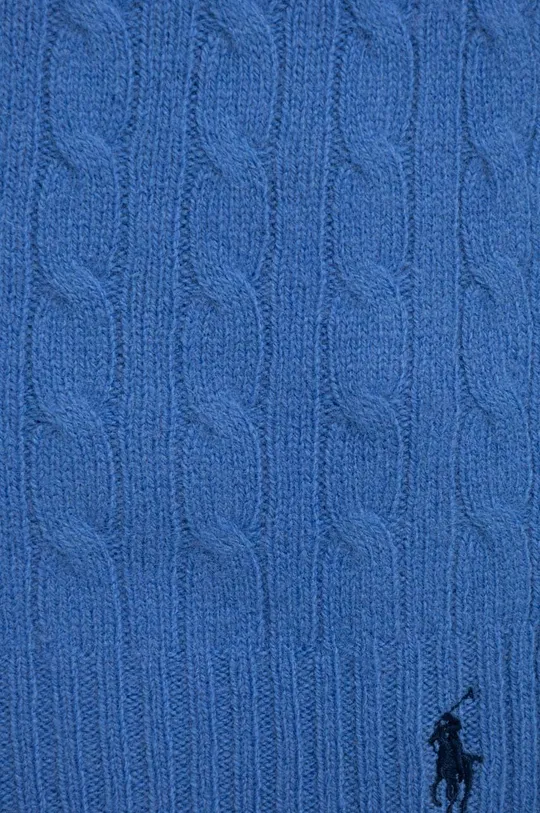 Шерстяной шарф Polo Ralph Lauren голубой