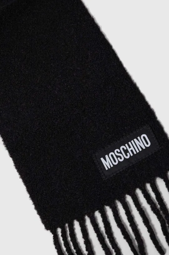 Vlnený šál Moschino čierna