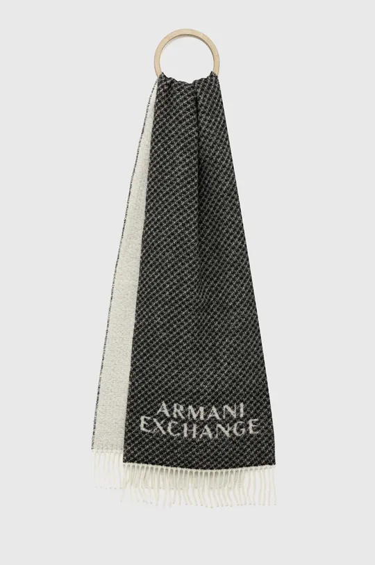 чорний Вовняний шарф Armani Exchange Жіночий