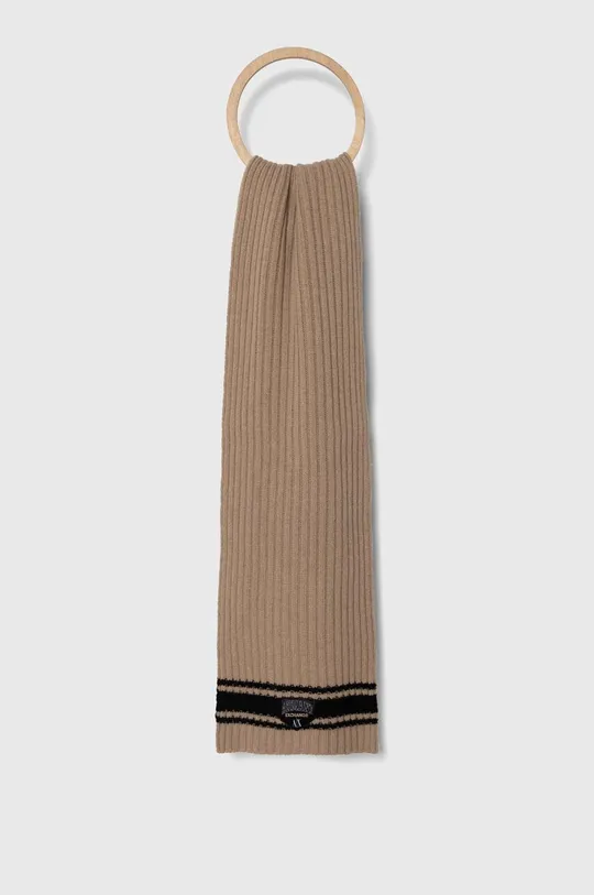 коричневий Вовняний шарф Armani Exchange Жіночий