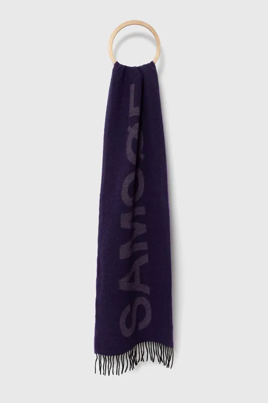 фіолетовий Вовняний шарф Samsoe Samsoe Жіночий
