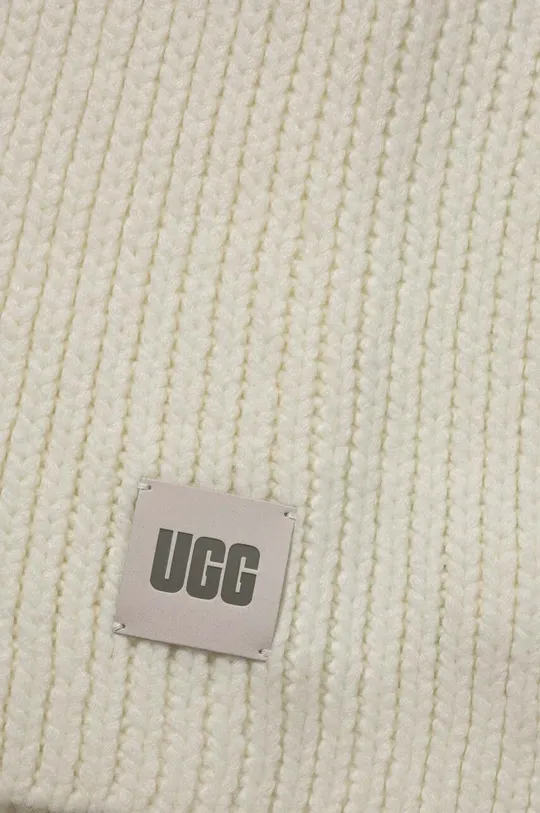 UGG szalik z domieszką wełny beżowy