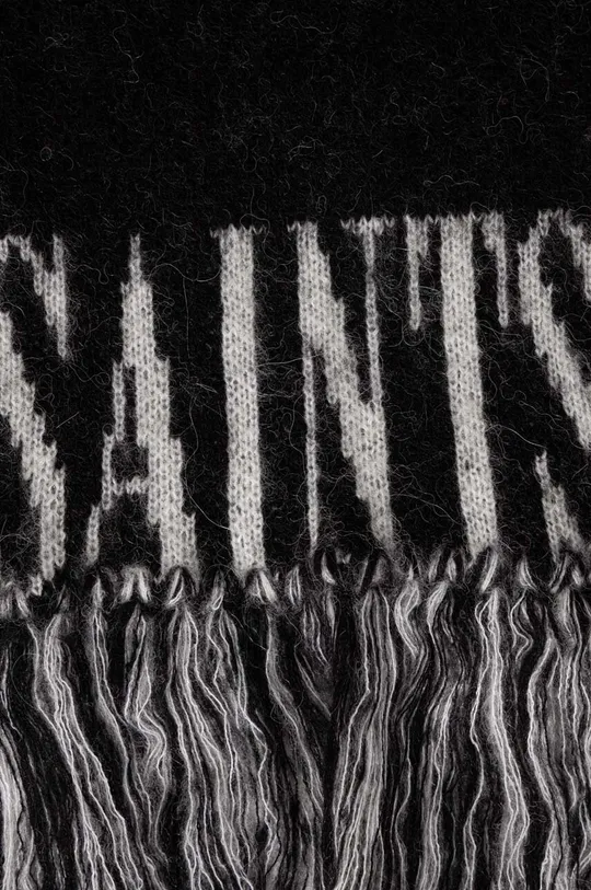 Шерстяной шарф AllSaints чёрный