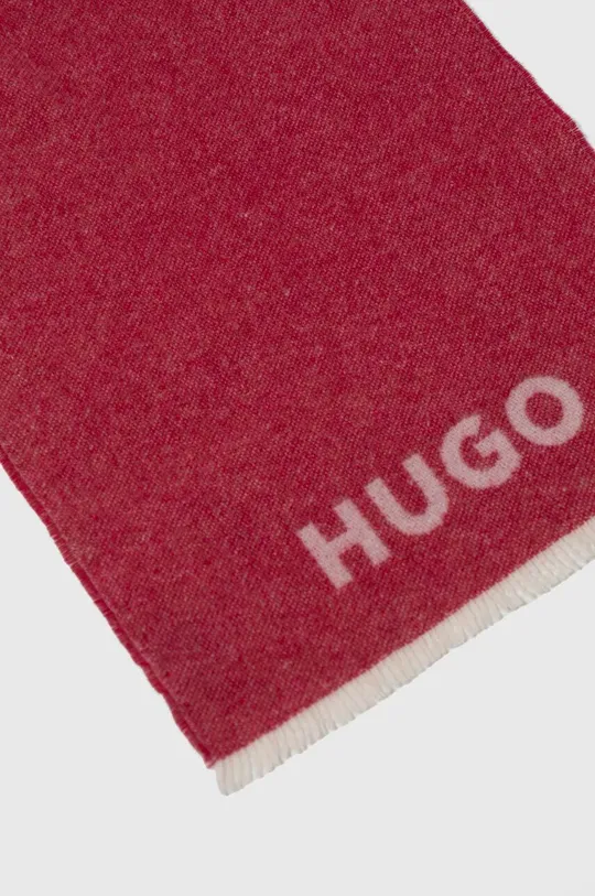 Вовняний шарф HUGO рожевий