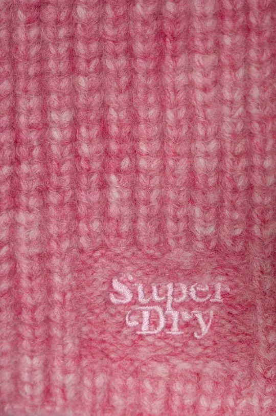 Superdry sál gyapjú keverékből rózsaszín