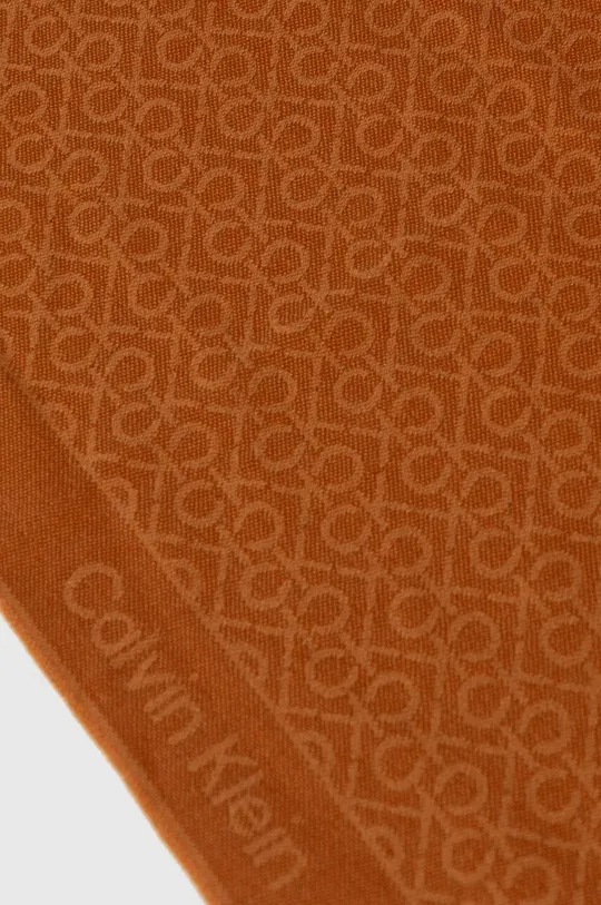 Шерстяной шарф Calvin Klein оранжевый