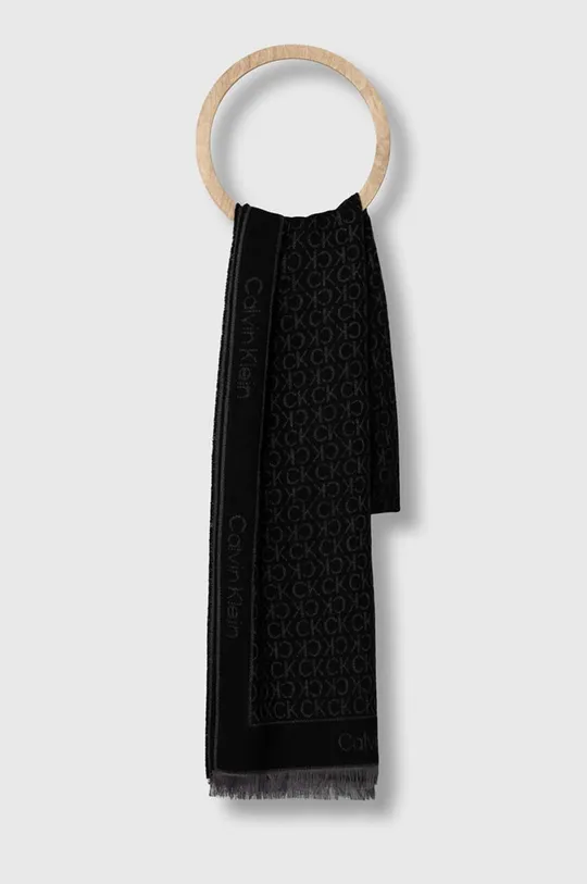 чорний Вовняний шарф Calvin Klein Жіночий