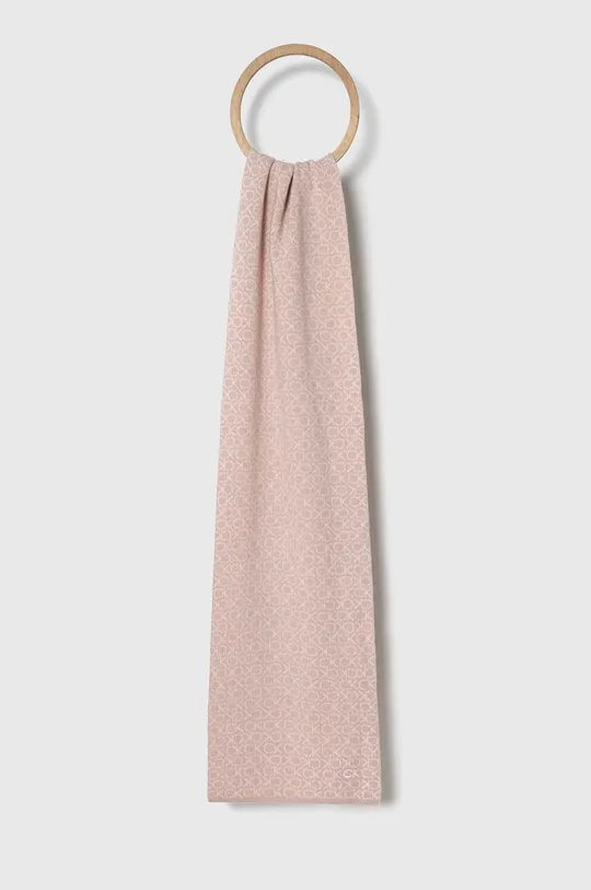 roza Kratki šal s primjesom vune Calvin Klein Ženski